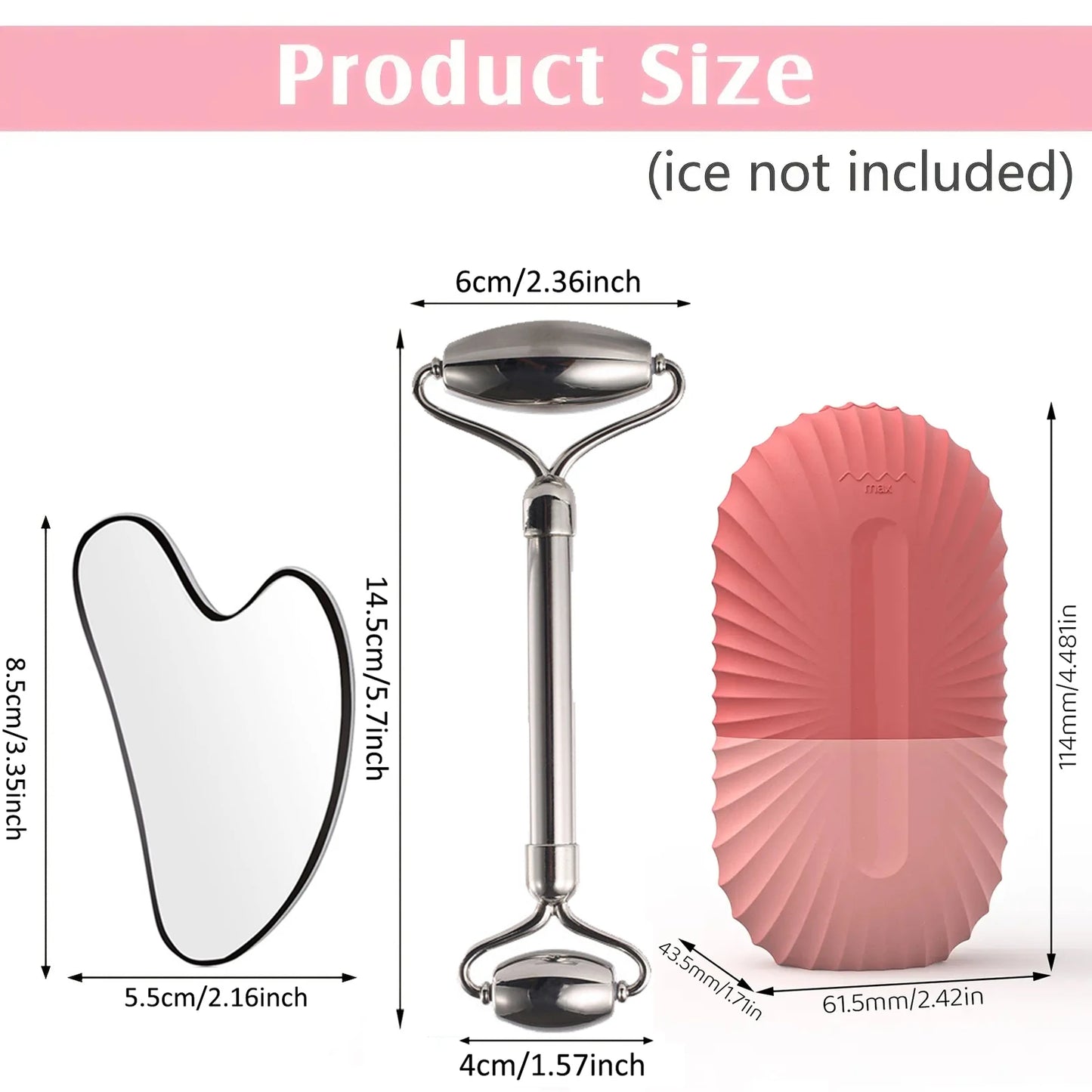 Ice Face Roller, Steel Facial Facial & Tool Face Massage Skincare
